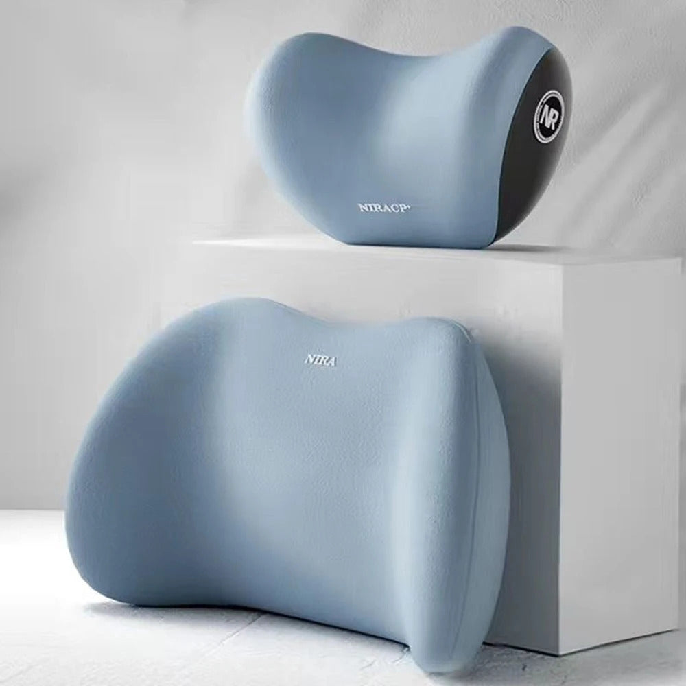 Coussins médicaux de soutient pour le cou et le bas du dos - Le confort idéal pour votre voiture et votre bureau