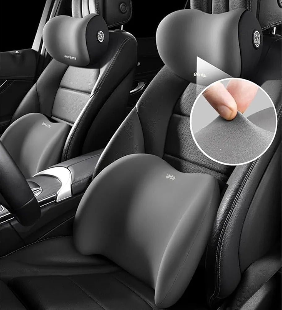 Coussins médicaux de soutient pour le cou et le bas du dos - Le confort idéal pour votre voiture et votre bureau