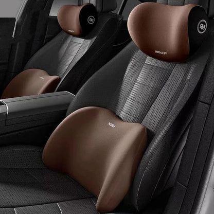 Coussins médicaux de soutient pour le cou et le bas du dos - Le confort idéal pour votre voiture et votre bureau