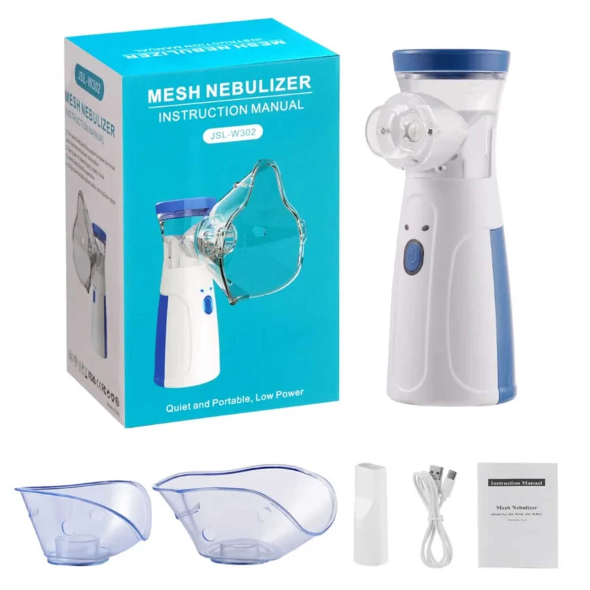 NÉBULISEUR PORTABLE : pour enfants et adultes asthmatiques en cas de crise, de sinusite ou de difficulté respiratoire.