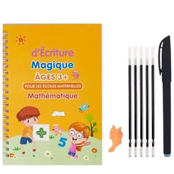 Cahiers Magiques Réutilisables – Pack 4 en 1 : Alphabet, Chiffres, Dessin & Écriture
